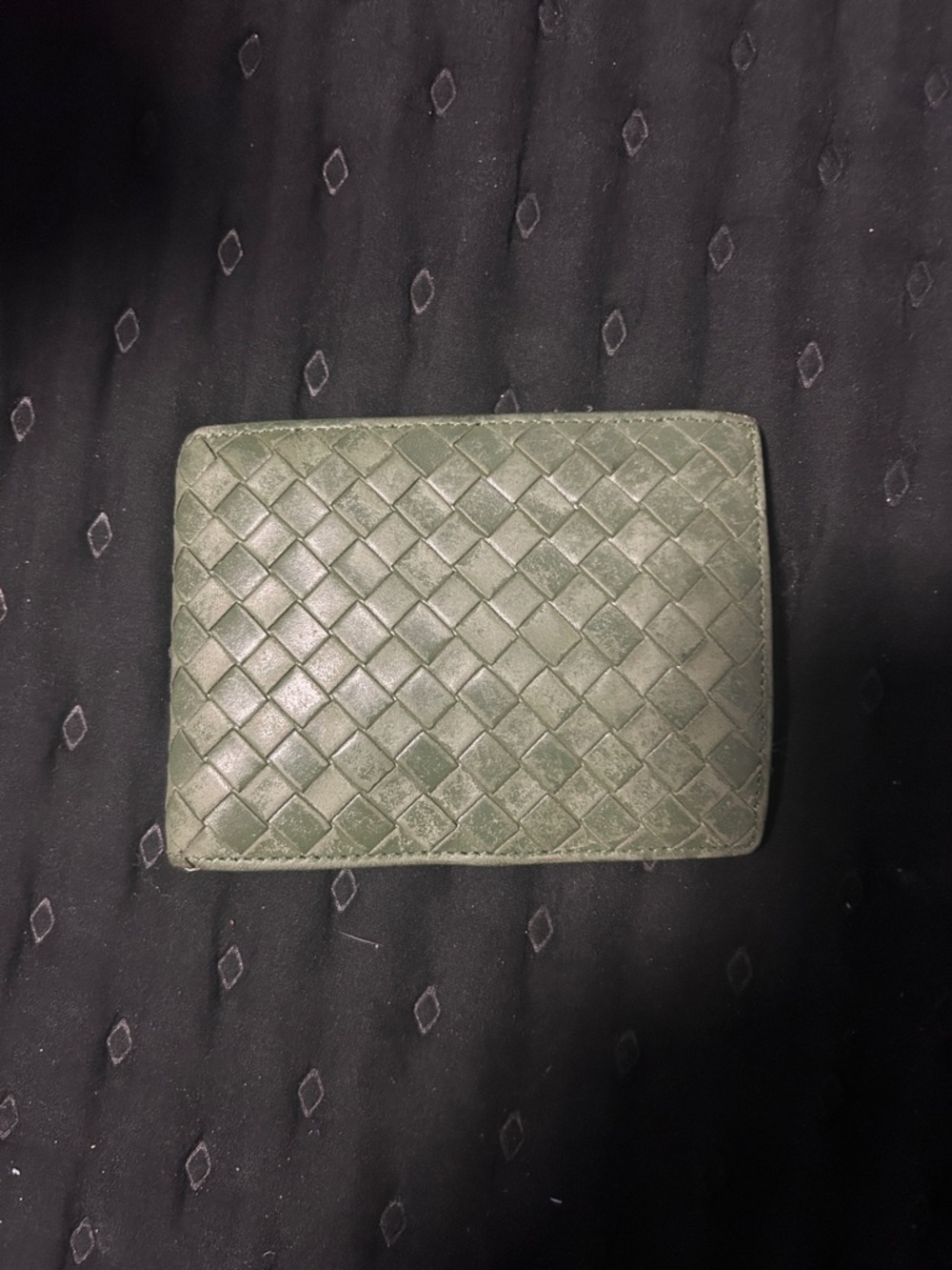 Bottega Veneta Authentic Bifold Wallet Crocodile Green